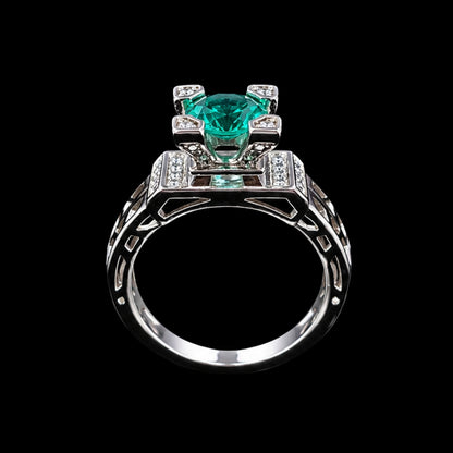 Emerald Green CZ Ring