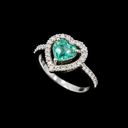 Heart-Shaped CZ Ring