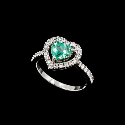 Heart-Shaped CZ Ring