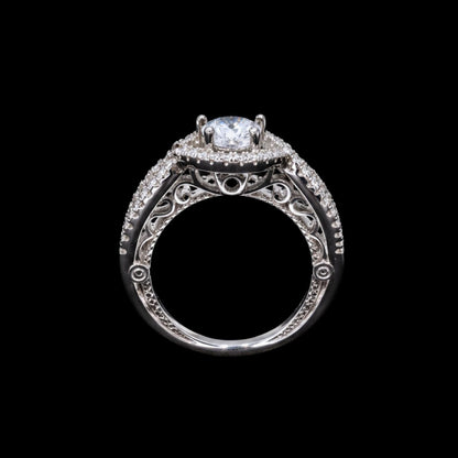 CZ Stone Ring with Enamel Work