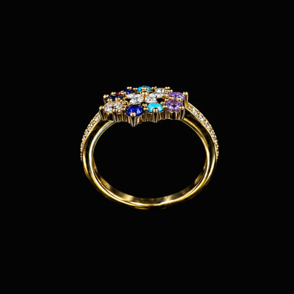 Gold CZ Stone Ring