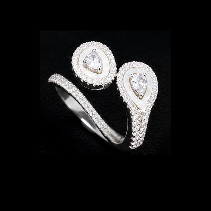 Teardrop CZ Ring