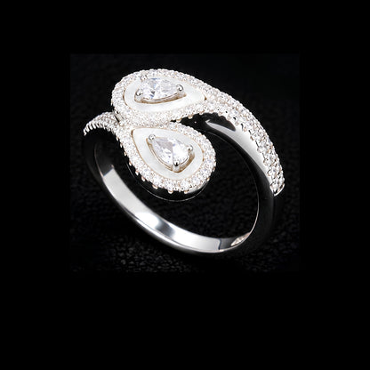 Teardrop CZ Ring