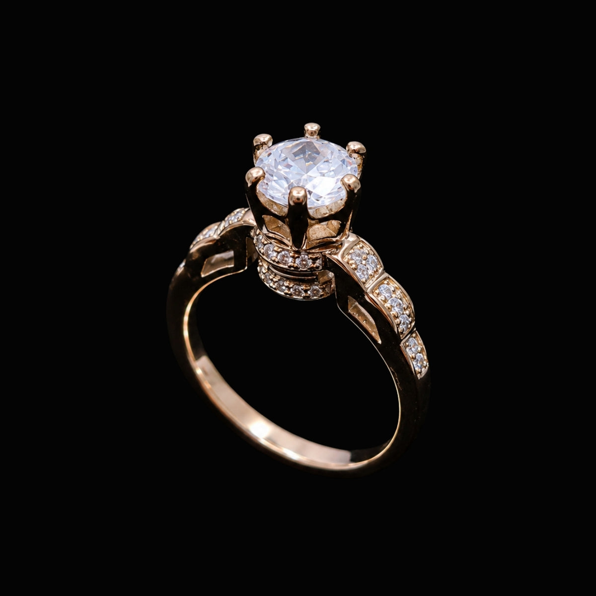 Gold CZ Ring
