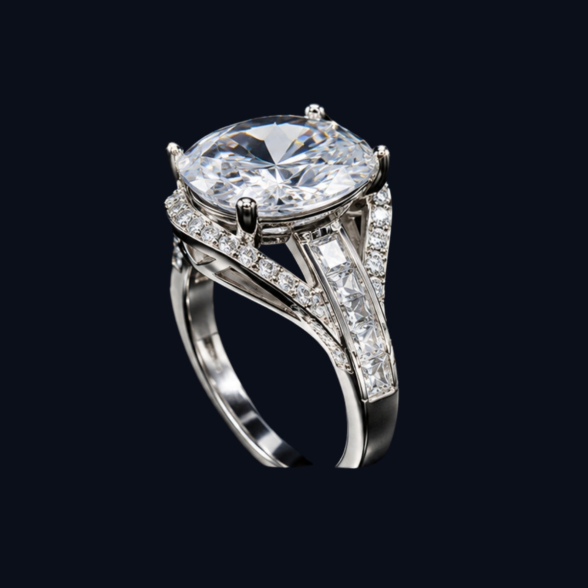 Oval CZ Ring