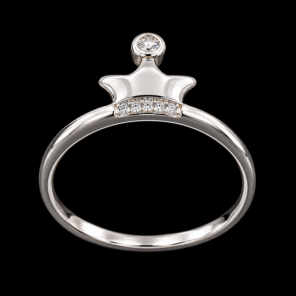CZ Crown Ring