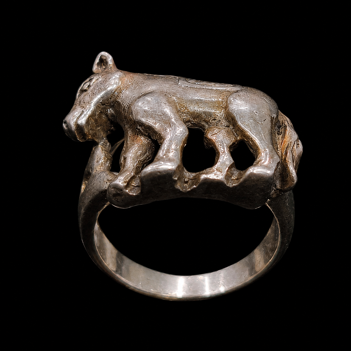 Silver Bear Ring