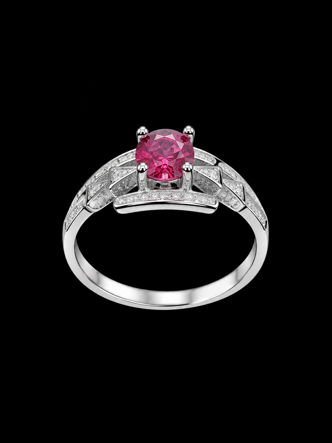 Pink CZ Ring
