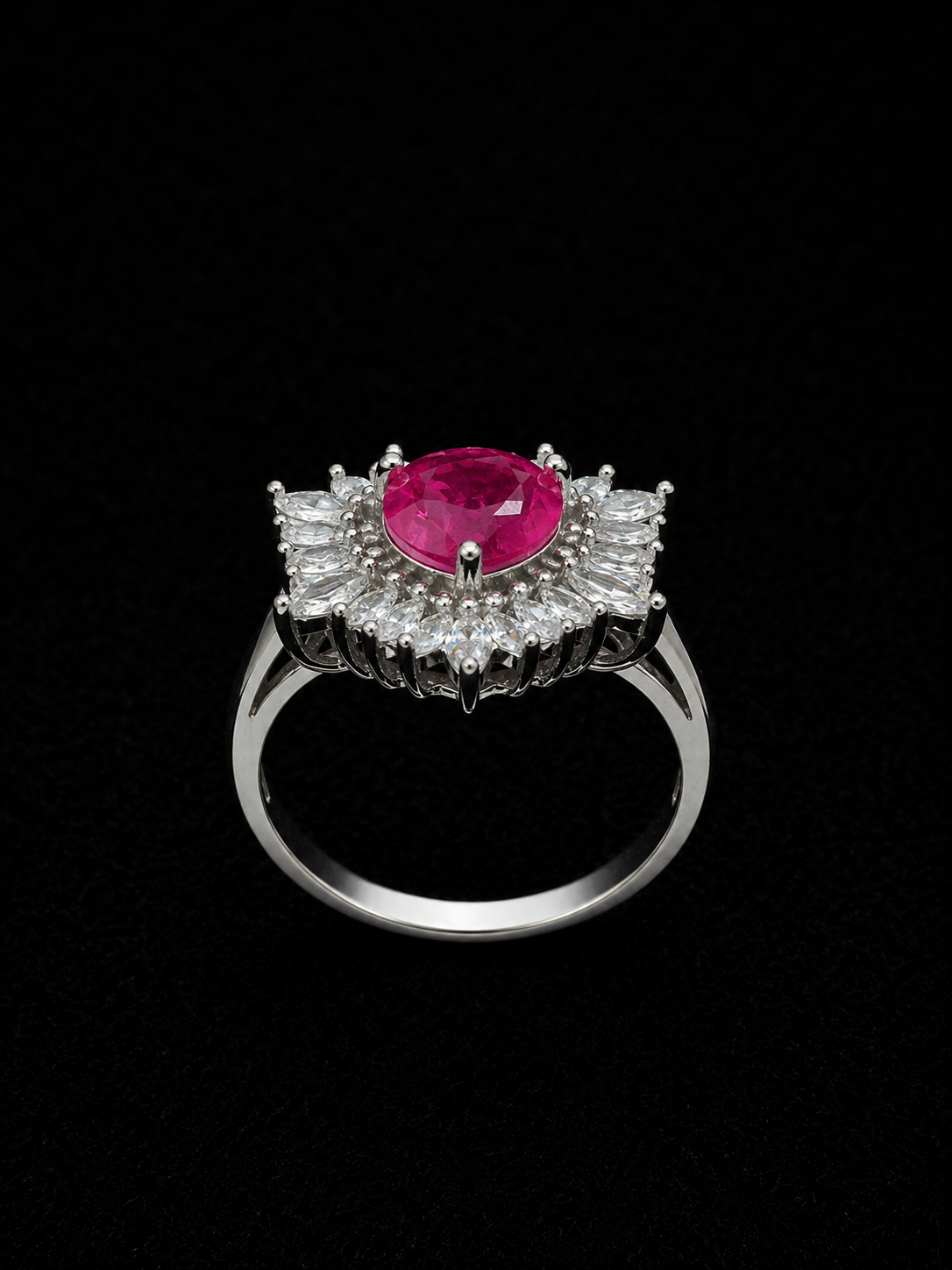 Ruby and CZ Ring