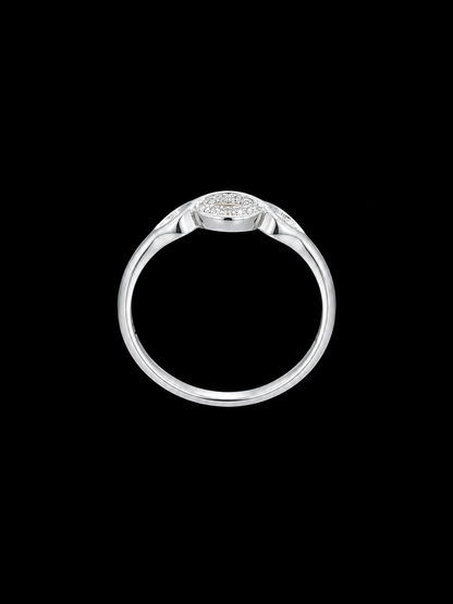 Silver Infinity Ring with CZ Stones