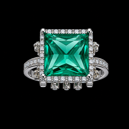 Emerald Square Ring