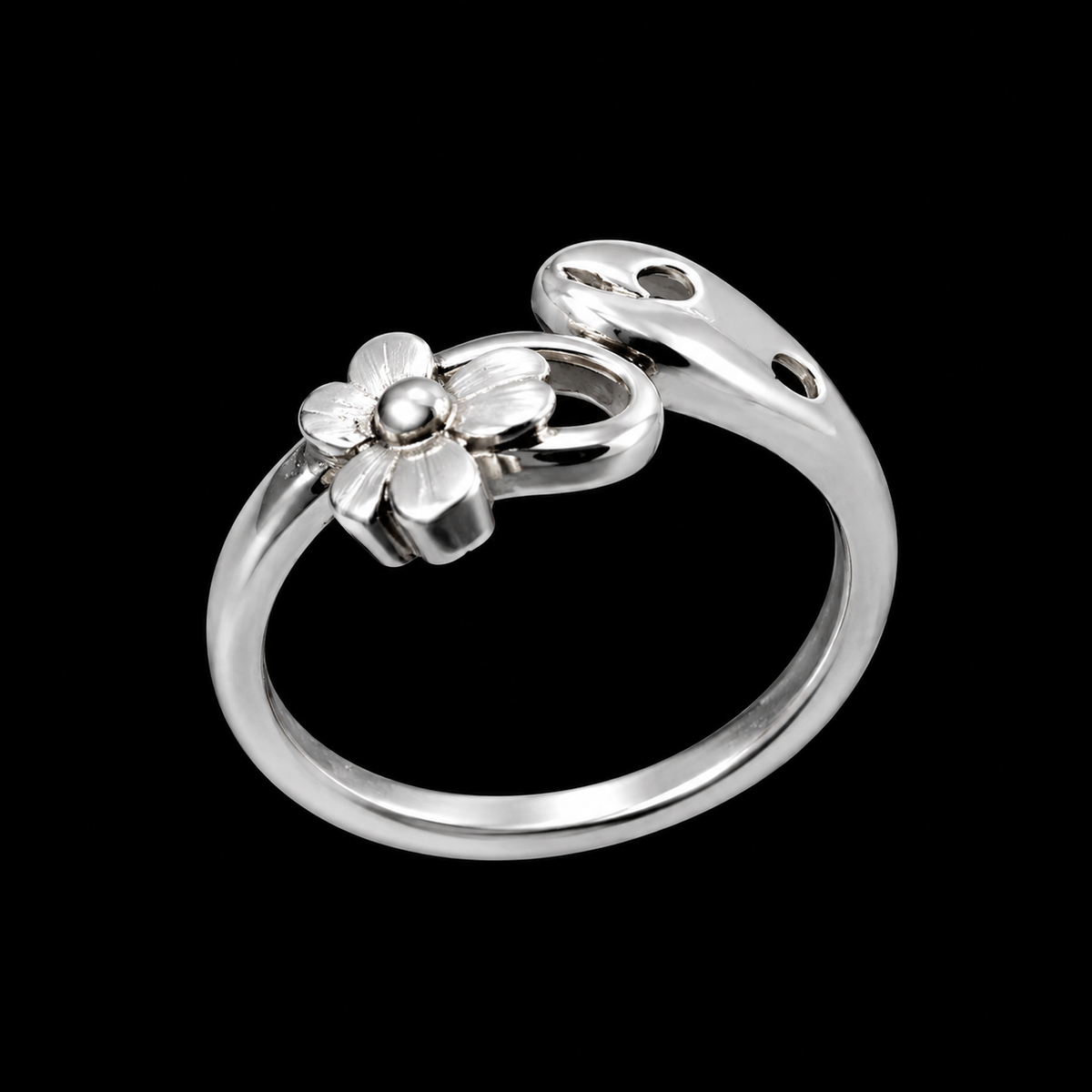 Silver Flower Ring