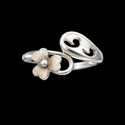 Silver Flower Ring
