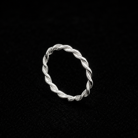 Twisted Silver Ring