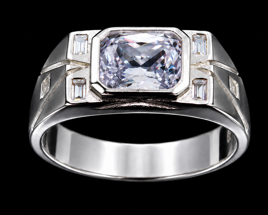 Silver Ring with CZ Stone