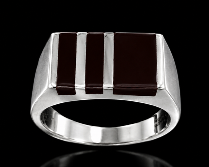 Enamel Silver Ring