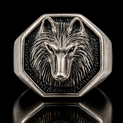 Wolf Head Ring