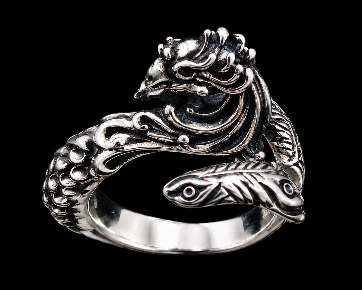Silver Dragon Ring