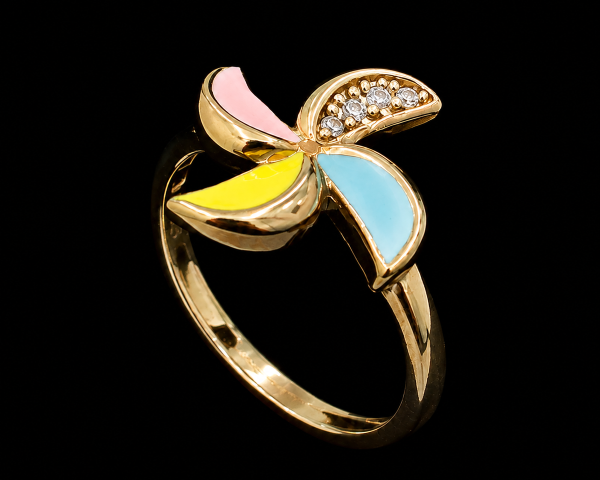 Enamel Butterfly Ring