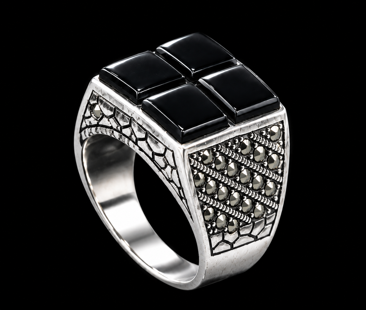 Black Cross Ring