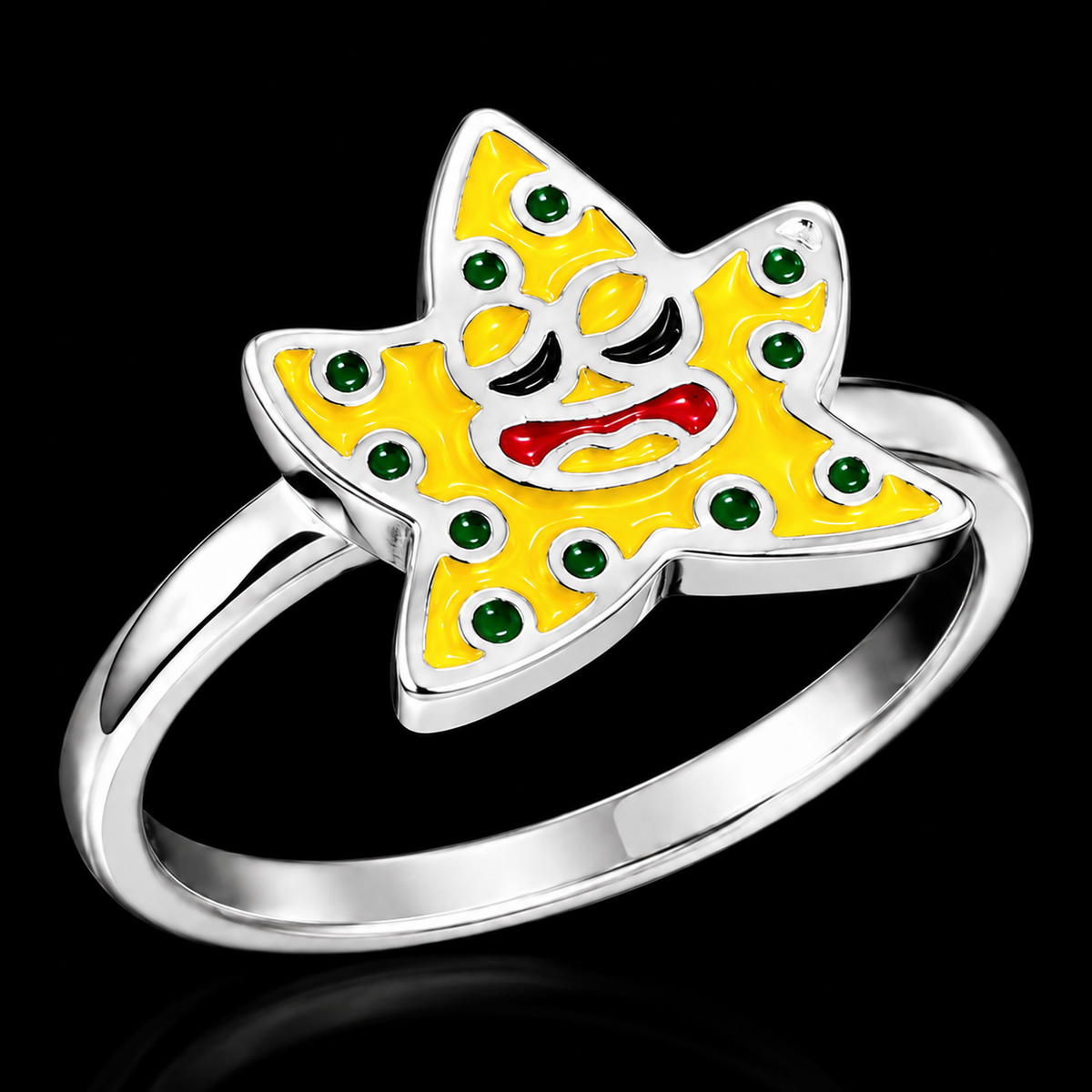 Enamel Star Ring